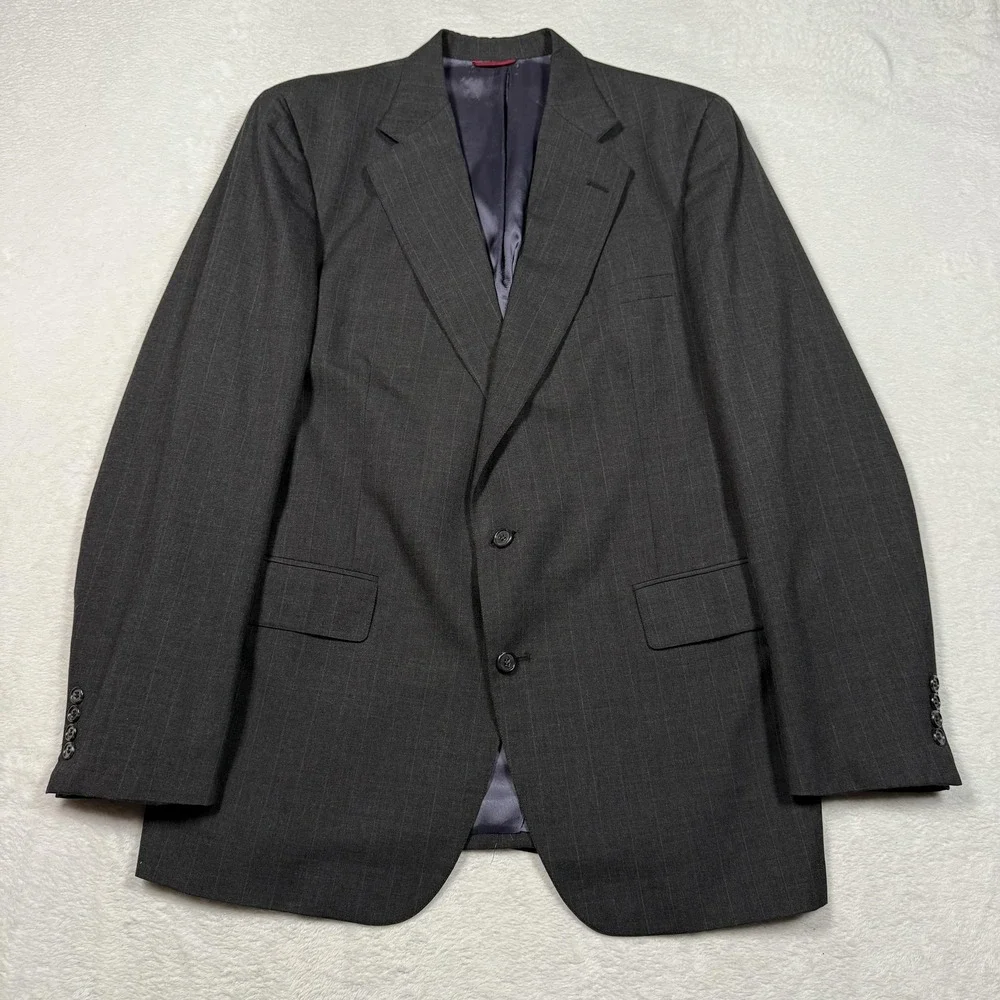 Jos. A. Bank Executive Collection Blazer Mens Charcoal Pinstripe 2 Button Jacket